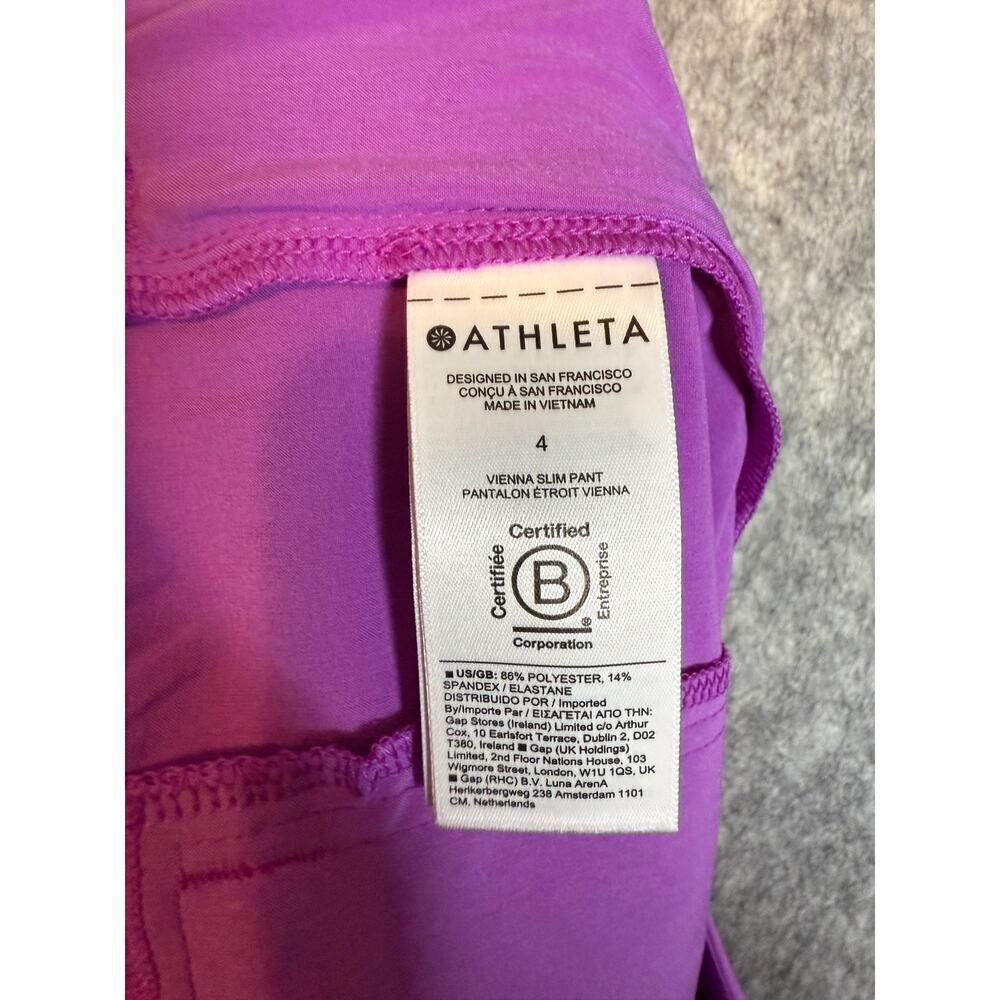 Athleta Womens Vienna Slim Pants Jazy Purple Casual Size 4 EUC - Picture 7 of 10